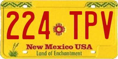NM license plate 224TPV