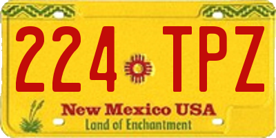 NM license plate 224TPZ
