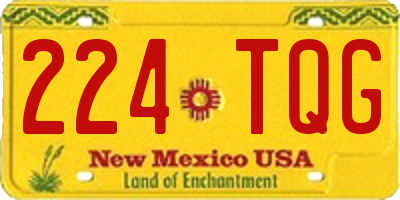 NM license plate 224TQG