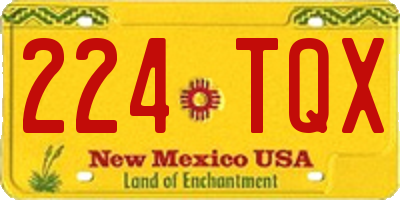 NM license plate 224TQX