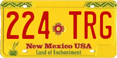 NM license plate 224TRG