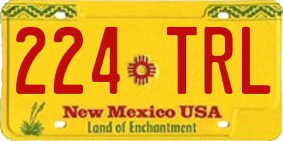 NM license plate 224TRL