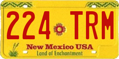 NM license plate 224TRM