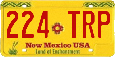 NM license plate 224TRP