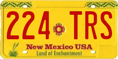 NM license plate 224TRS