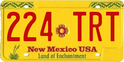 NM license plate 224TRT