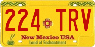 NM license plate 224TRV