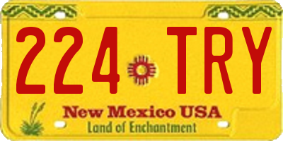 NM license plate 224TRY