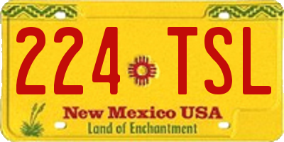 NM license plate 224TSL