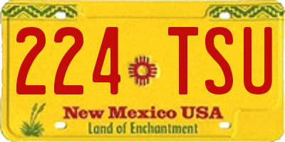 NM license plate 224TSU