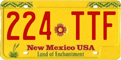 NM license plate 224TTF