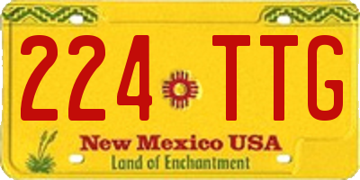 NM license plate 224TTG