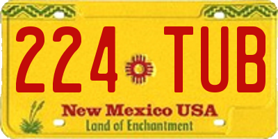 NM license plate 224TUB