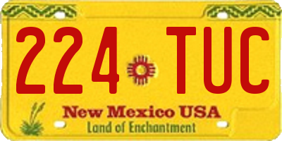 NM license plate 224TUC