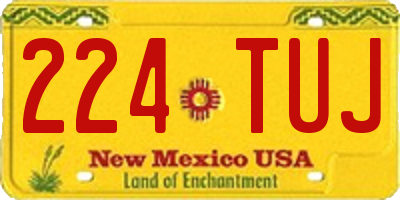 NM license plate 224TUJ