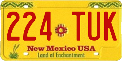 NM license plate 224TUK