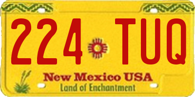 NM license plate 224TUQ