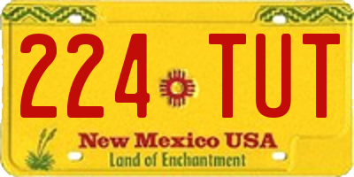 NM license plate 224TUT