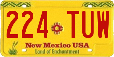 NM license plate 224TUW
