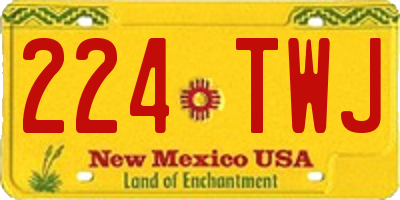 NM license plate 224TWJ