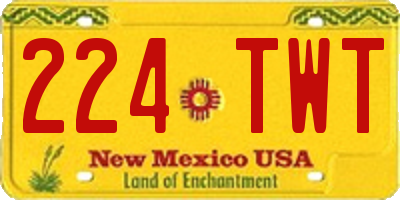 NM license plate 224TWT