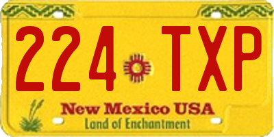 NM license plate 224TXP