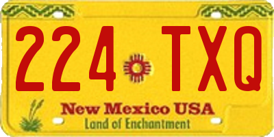 NM license plate 224TXQ