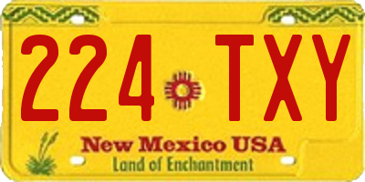 NM license plate 224TXY