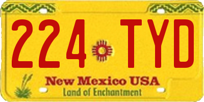NM license plate 224TYD