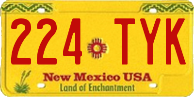 NM license plate 224TYK