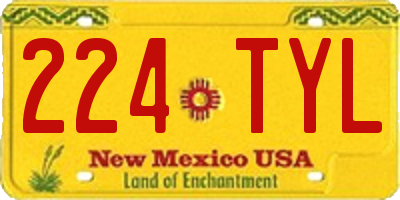 NM license plate 224TYL