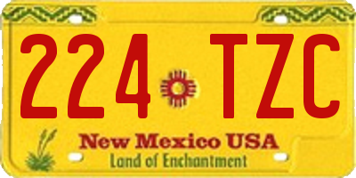 NM license plate 224TZC