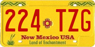 NM license plate 224TZG