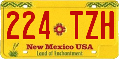 NM license plate 224TZH