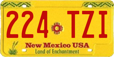 NM license plate 224TZI