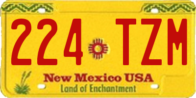 NM license plate 224TZM