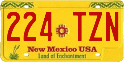 NM license plate 224TZN