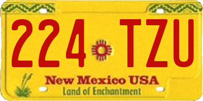 NM license plate 224TZU
