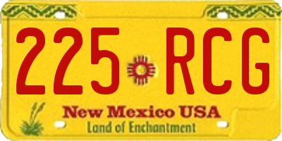 NM license plate 225RCG