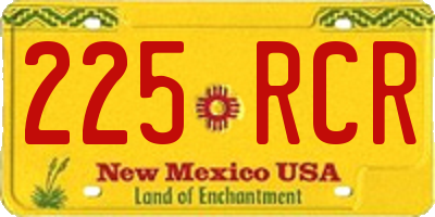 NM license plate 225RCR