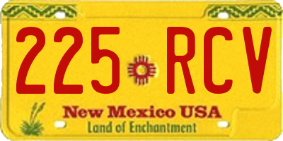 NM license plate 225RCV