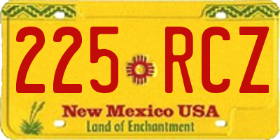 NM license plate 225RCZ