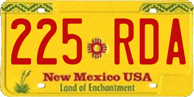 NM license plate 225RDA