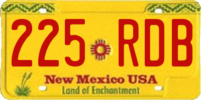 NM license plate 225RDB