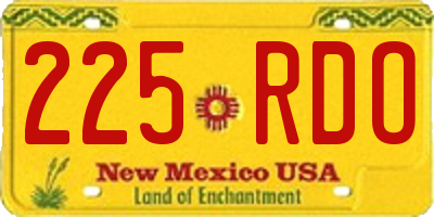 NM license plate 225RDO
