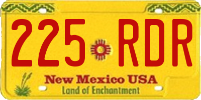 NM license plate 225RDR