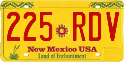 NM license plate 225RDV
