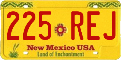 NM license plate 225REJ