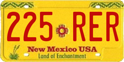 NM license plate 225RER