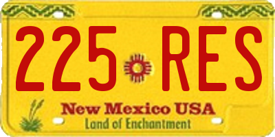 NM license plate 225RES